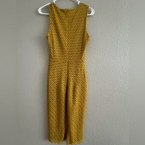 Zara Mustard Geometric Dress